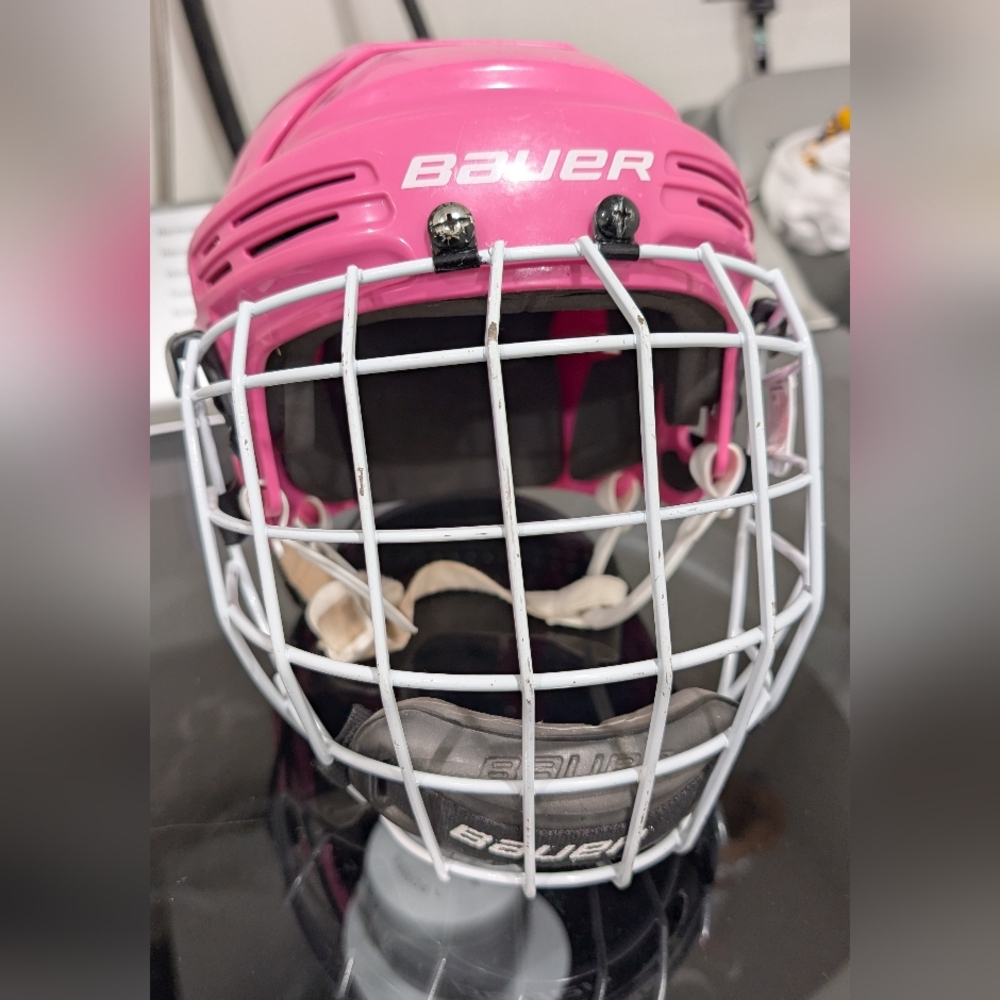 Bauer Pink Kids Hockey Helmet